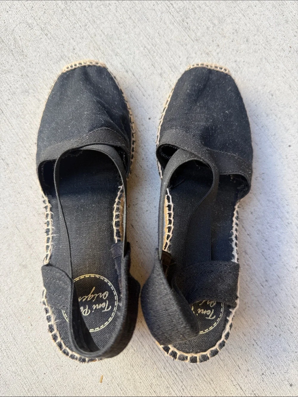 Toni Pons ‘Ter’ Black Slingback Espadrille Sandals – Size 6.5 / EU 37